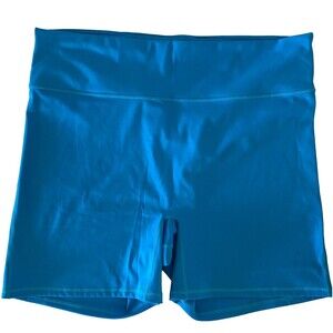 Fabletics Motion 365 Size 4X‎ High-Waisted Blue Bike Shorts  6" Inseam